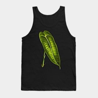 Anthurium Veitchii leaf botanical illustration Tank Top